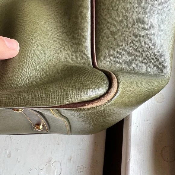 Dooney & Bourke Maddie Saffiano in Green and Brown - Picture 12 of 16